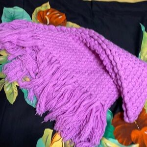 Pink crocheted shawl used